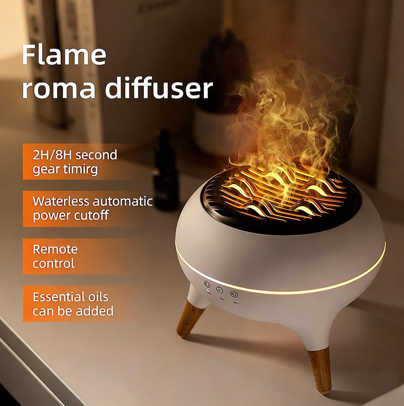 Field air humidifier，Essential Oil Diffuser Aromatherapy Diffuser 350ml– Remote Control, 7 Varieties of Flames, Night Light, Ultrasonic Mist, Silent Operation & Auto Shutoff – Ideal for Bedroom, Office & Yoga&meditation - Image 2